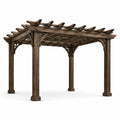 Pergola en bois massif brun 300x300 cm