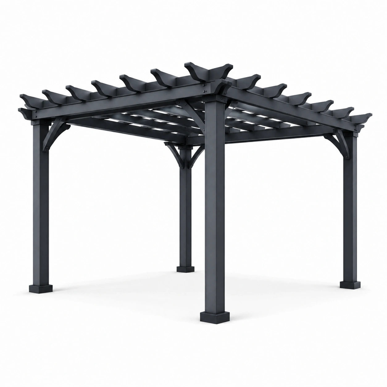 Pergola en aluminium noir 300x300 cm