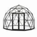 Serre géodésique en aluminium et verre trempé Ø360 cm