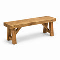 Banc en bois naturel en chêne 150x35x45 cm